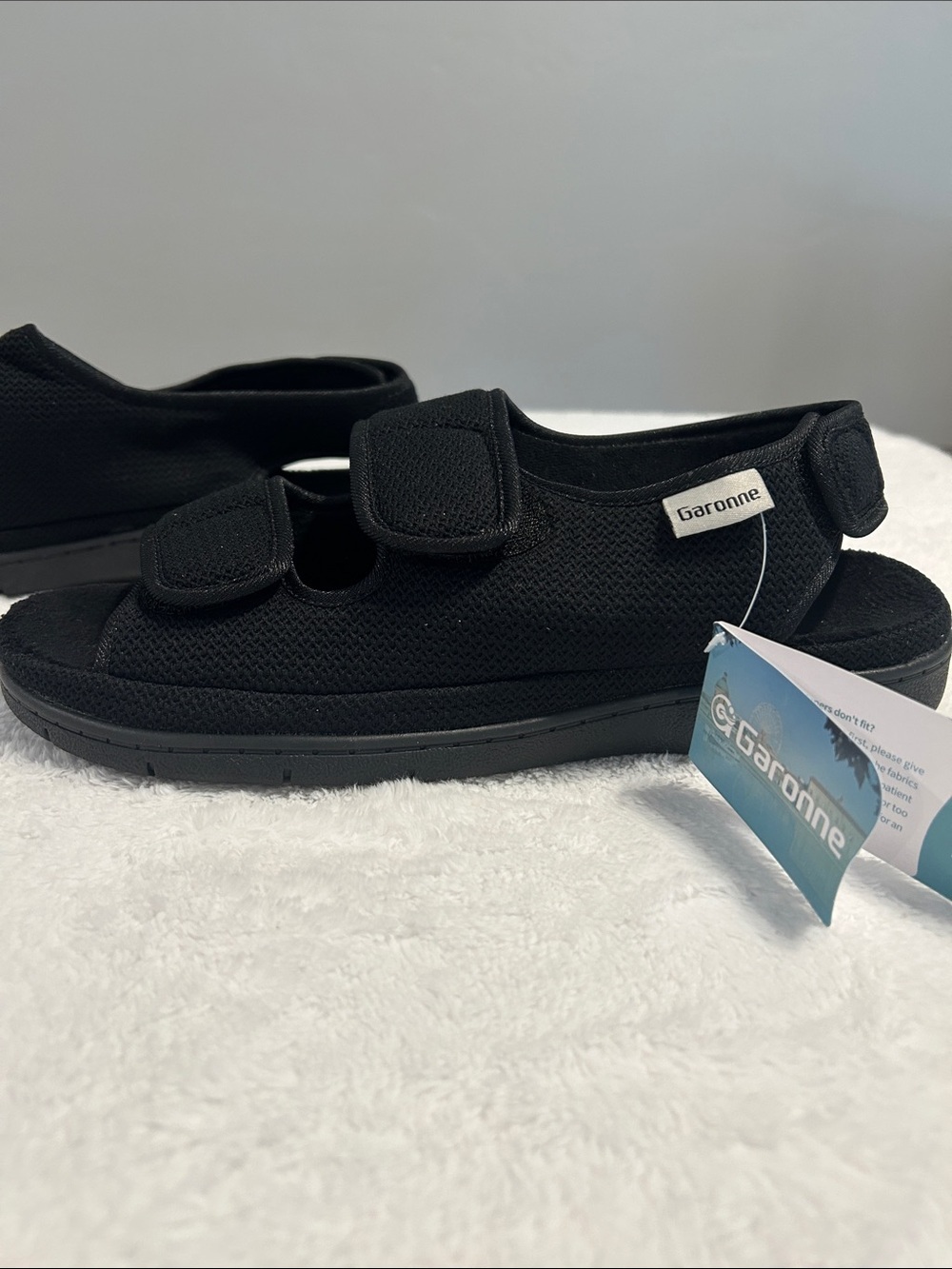 Garonne Women's Dual-Strap.
Adjustable Open-Toe Slippers. SZ 10 medical/diabetic - Picture 6 of 9